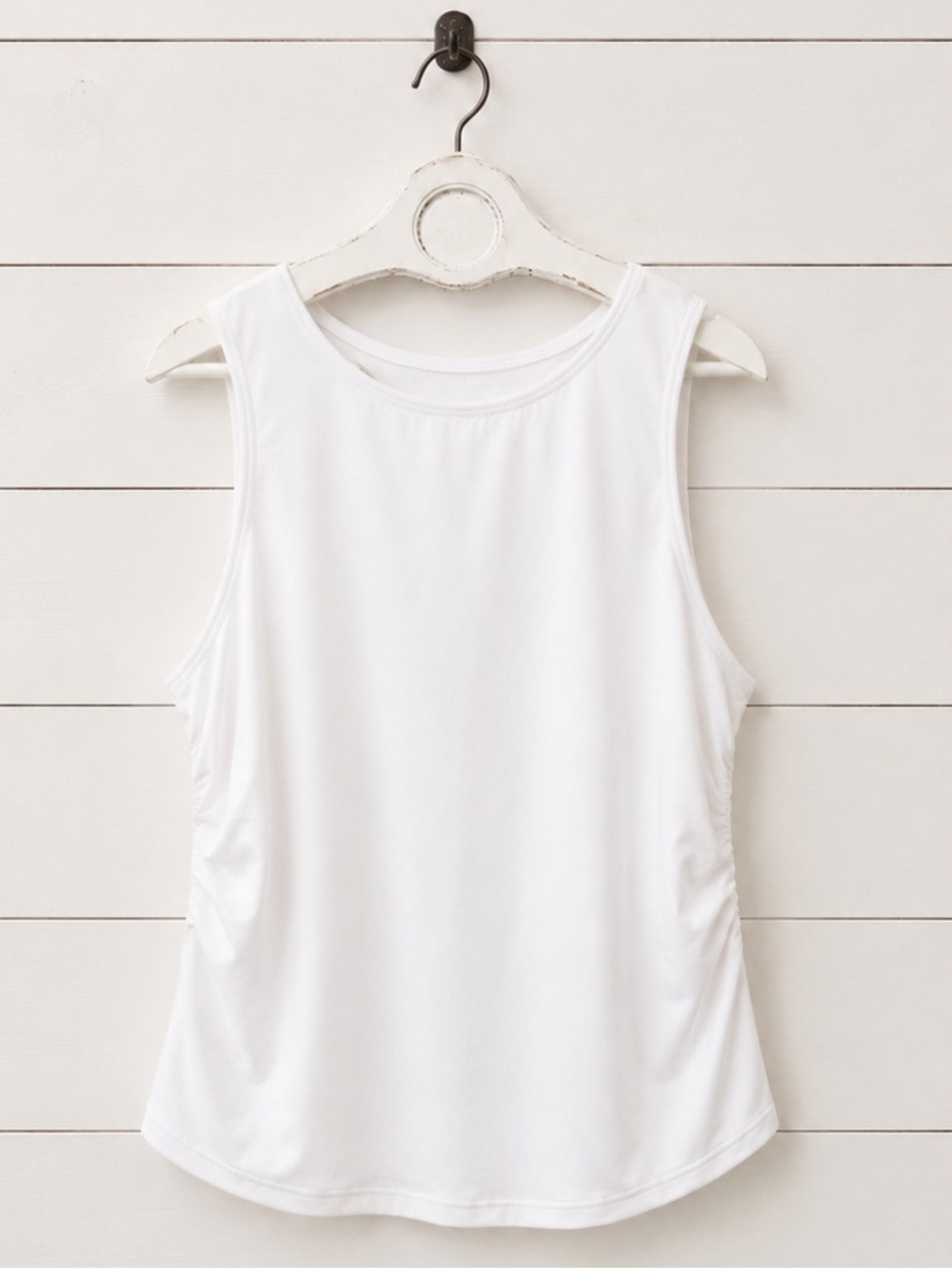 Lands' End Women's White Tankini Top